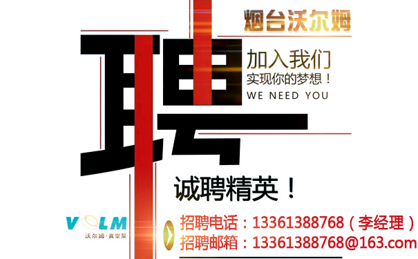 煙臺(tái)沃爾姆真空泵銷(xiāo)售技術(shù)招聘